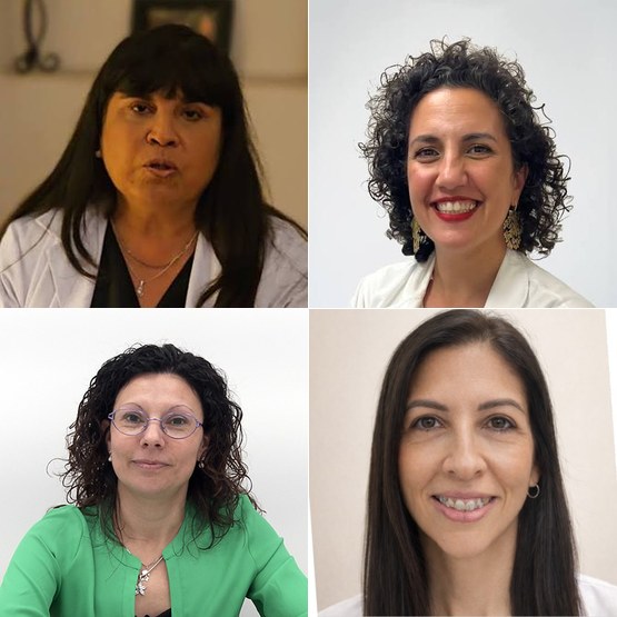 Dra. Carolina Ledesma (SOARPSO), Dra. Paula Luna (SDLP), Dra. Cecilia Civale (AAD) y Dra. Silvana Monsell (AAAeIC)